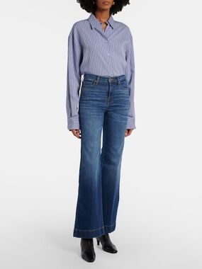 7 For All Mankind Dark Blue Flare Jeans